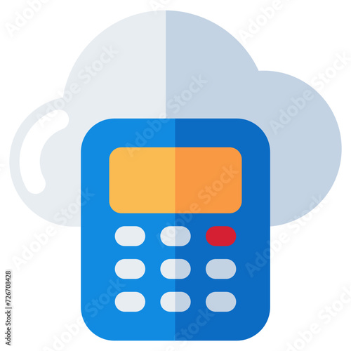 An icon design of cloud calculator photo