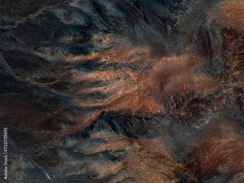 Abstract Aerial View of Earthy Terrain Textures photo