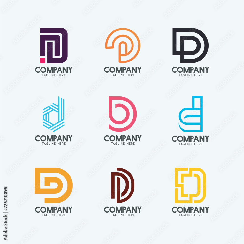 D letter logo