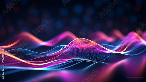 Abstract background of future network technology and network connections