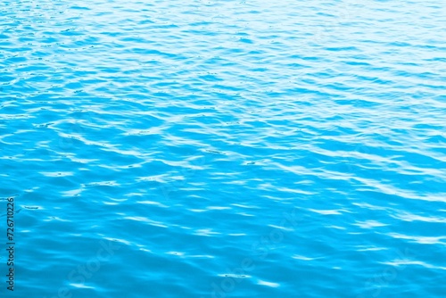 Closeup blue water sea wave texture for background