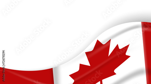 Canada flag isolated background with copy space vector illustration