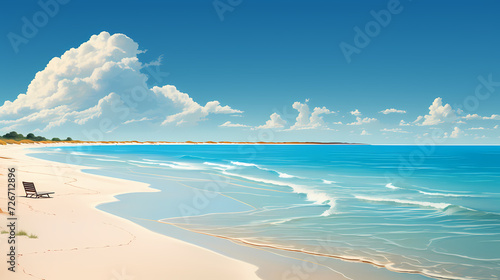 Abstract beautiful beach background with crystal clear water