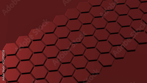 Abstract red honeycomb