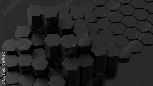 Abstract black honeycomb photo