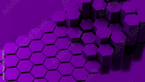 Abstract purple honeycomb