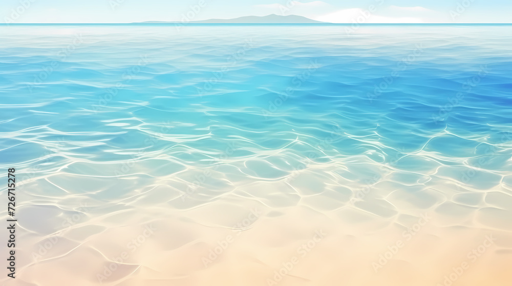 Aerial view of beautiful beach, simple, calm composition in clear blue Aerial view of beautiful beach, simple, calm composition in clear blue
