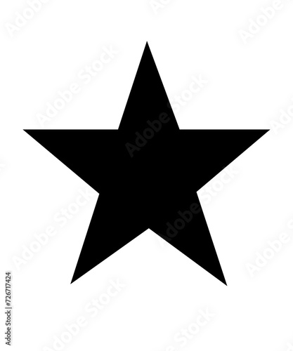 black star shape isolated on a white background photo