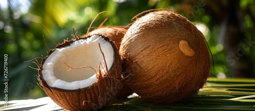 Kopyor is a coconut genetic disorder resulting in easily separable fruit flesh and less coconut water. photo