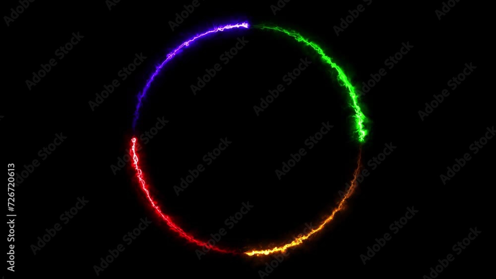 Abstract neon glowing circle loading bar colorful animation. Black background UHD 4k video. Abstract neon glowing circle loading bar colorful animation. Black background UHD 4k video.