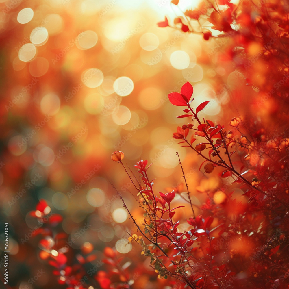 red autumn leaves