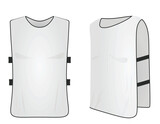 White bib vest. vector illustration