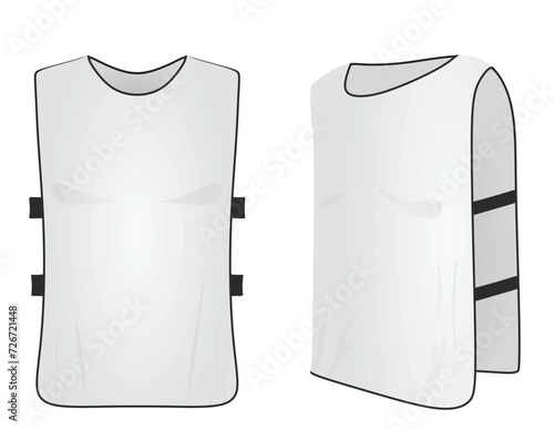 White bib vest. vector illustration photo