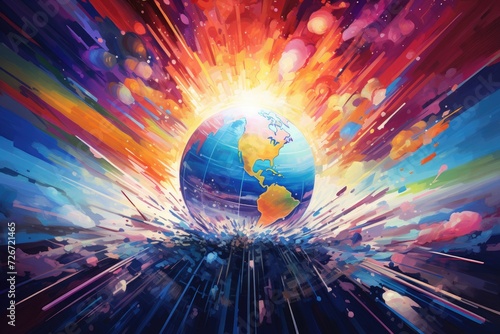 modern world globe background