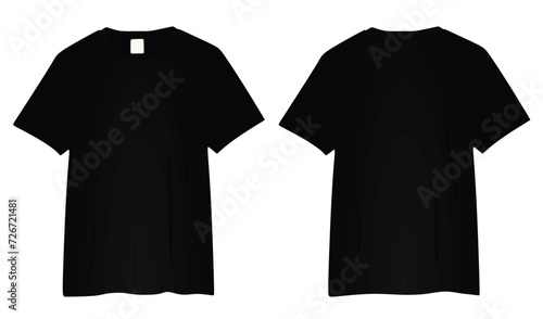 Black   t shirt. vector illustration