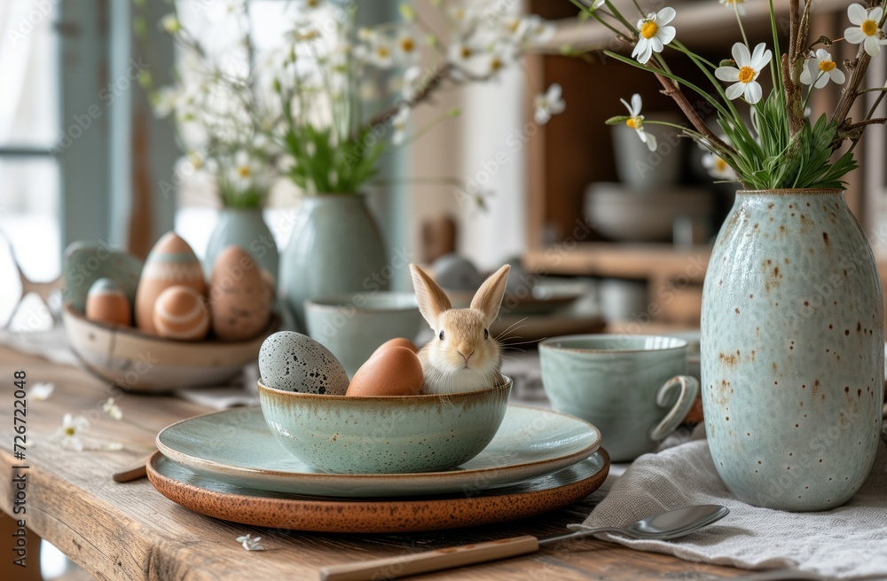 Easter Elegance: Nature-Inspired Table Setting