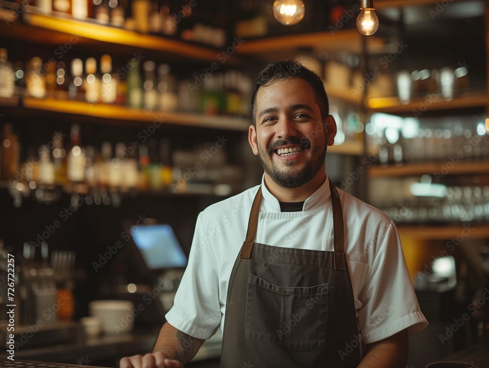 Fototapeta premium portrait of a man in a bar