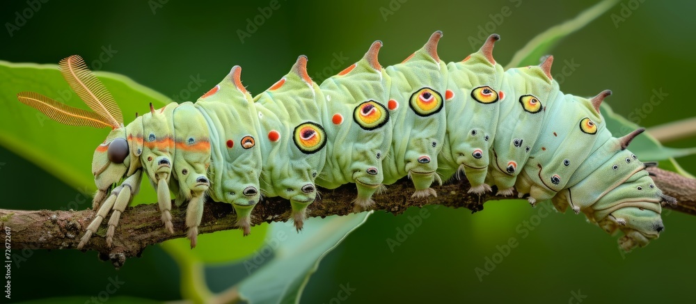 A caterpillar was identified as a future Luna Moth and relocated to a ...