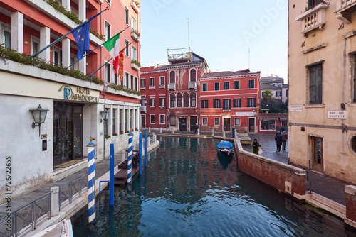 Morning view of Rio dei Tolentini in Venice, Italy photo