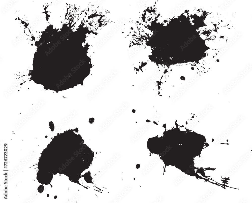 Obraz premium black ink splat