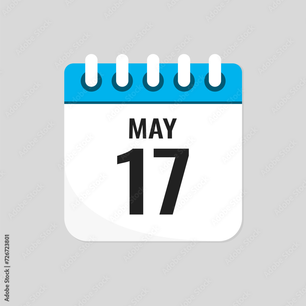 Icon page calendar day - 17 May