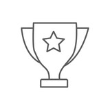 Vector flat illustration. Victory icon. Award, badge, winner's medal, victory cup. Perfect icon for your design.