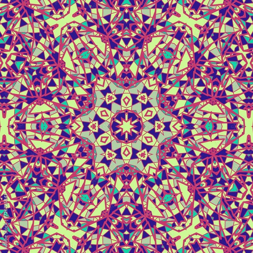 Mandala symmetry art, background design.