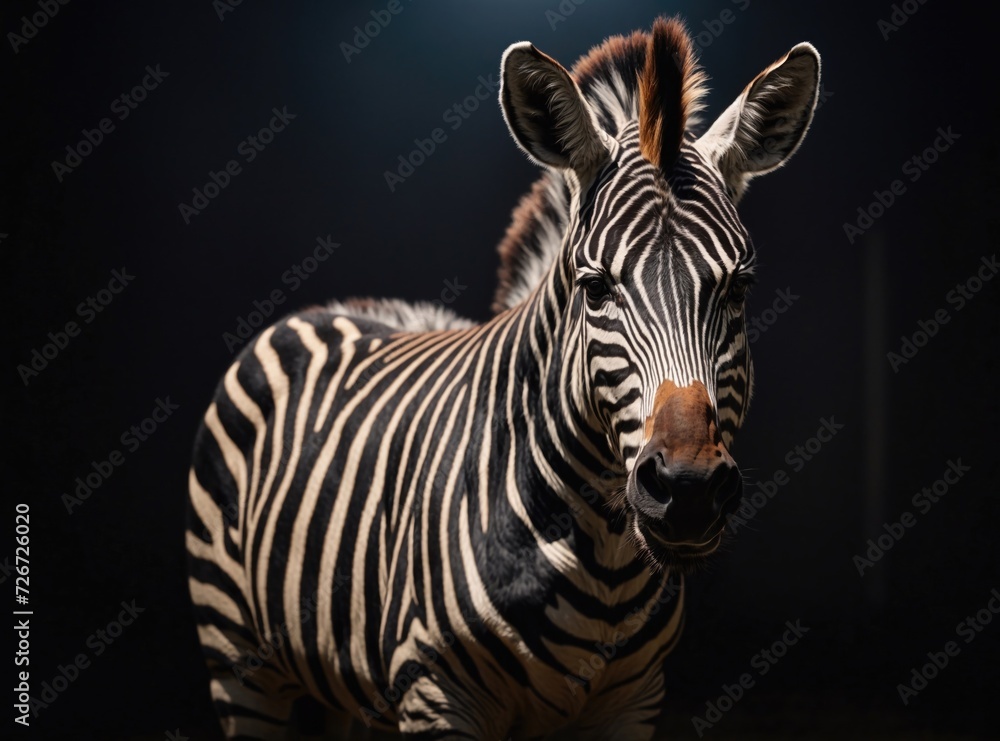 Zebra's Solitude in Darkness Zebra's Solitude in Darkness