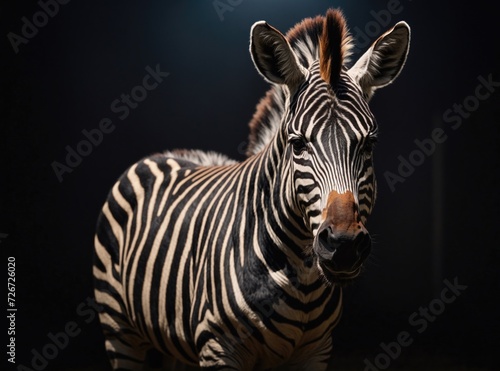 Zebra s Solitude in Darkness