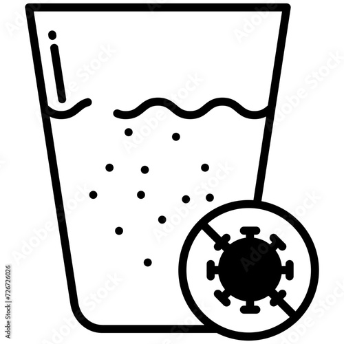 Immunity booster glyph and line vector illustration