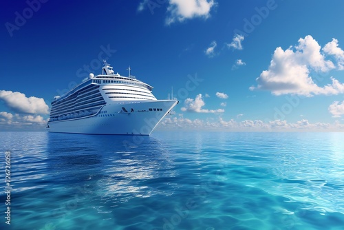 Cruise ocean and blue sky