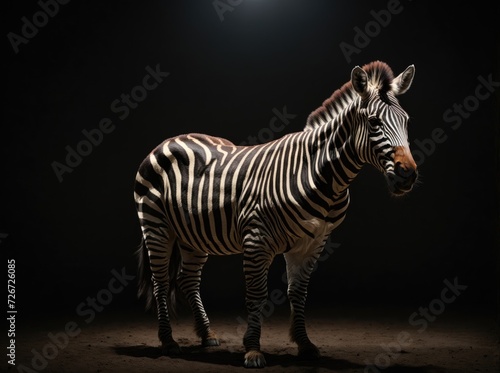 Majestic Zebra Against the Dark