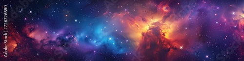 vibrant cosmic dance of colors in the endless universe photo