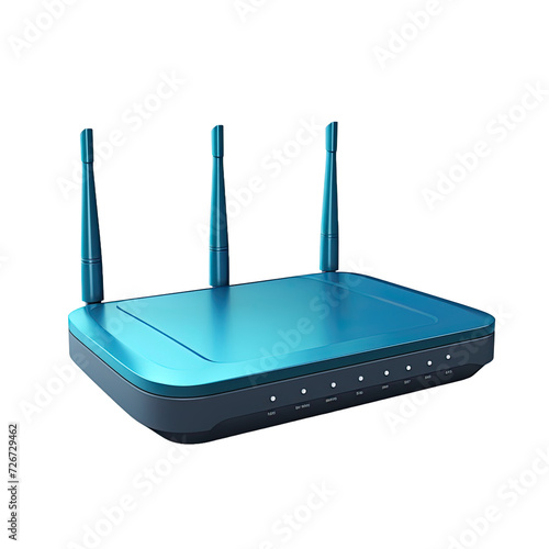 Modern Wireless router isolated on white or transparent background