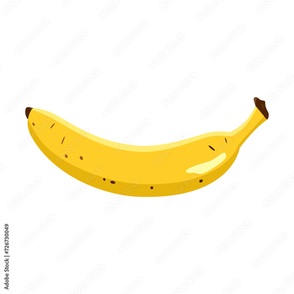 Banana fruit in flat technique vector illustration 