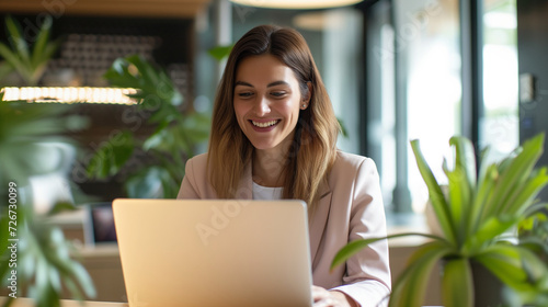 woman working on laptop computer