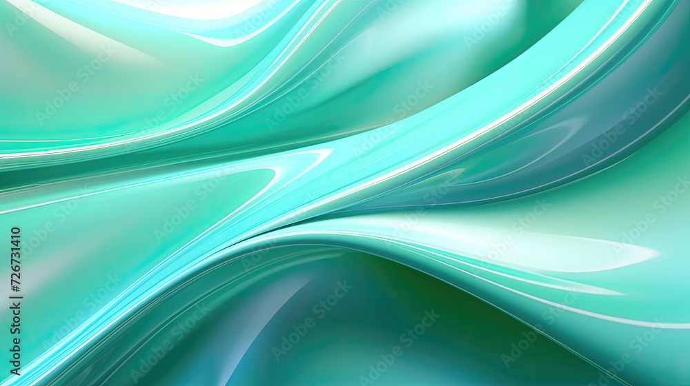 abstract background with smooth waves in green and cyan colors abstract background with smooth waves in green and cyan colors