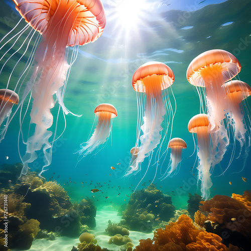 jellyfish in the sea