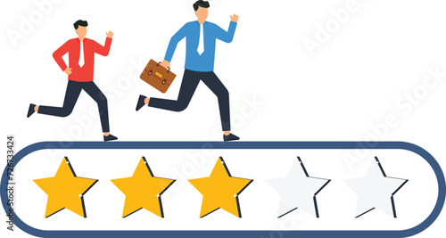 User experience and customer feedback, Stars rating or business and investment rating concept,
