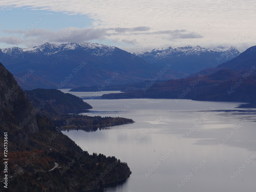 lake and mountains