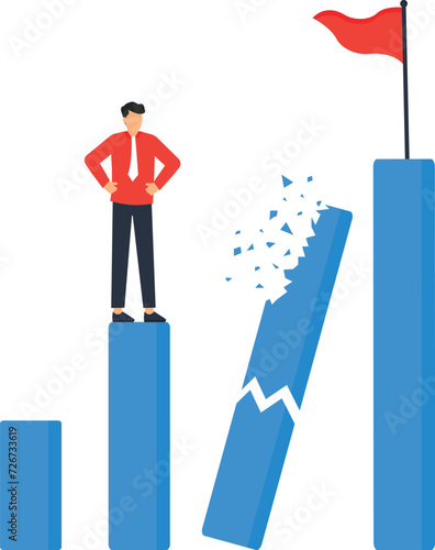 failure or loss, Difficulty in work that hard to achieve target or set too high or unrealistic goal concept,
