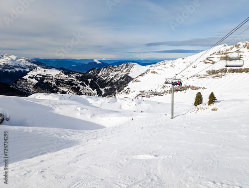 Winter French Alps, ski resort Flaine, Grand Massif near Mont Blanc, France © Martin Valigursky
