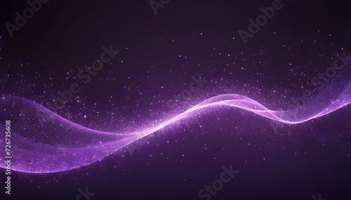 Abstract background with dark violet and gold particle and white shiny star dust, Christmas feeling, Holiday concept. Violet texture, sparkle postcard. Generative AI