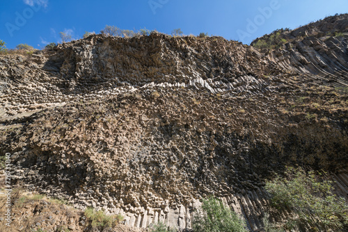 Basalt columns in Garni Gorge, Armenia photo