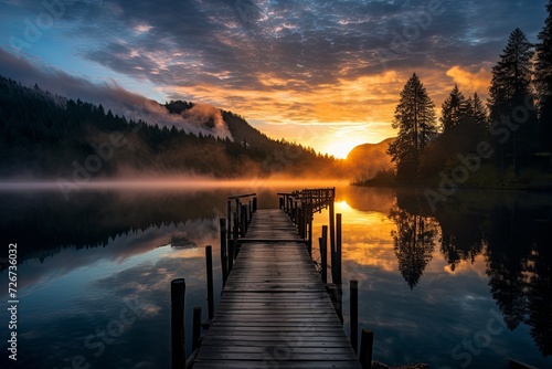 A Dock Floating in the Water photo