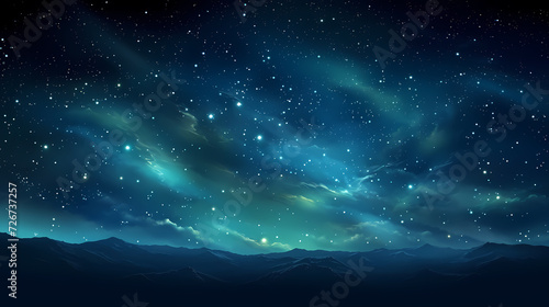 Mysterious star themed gradient background with countless twinkling stars