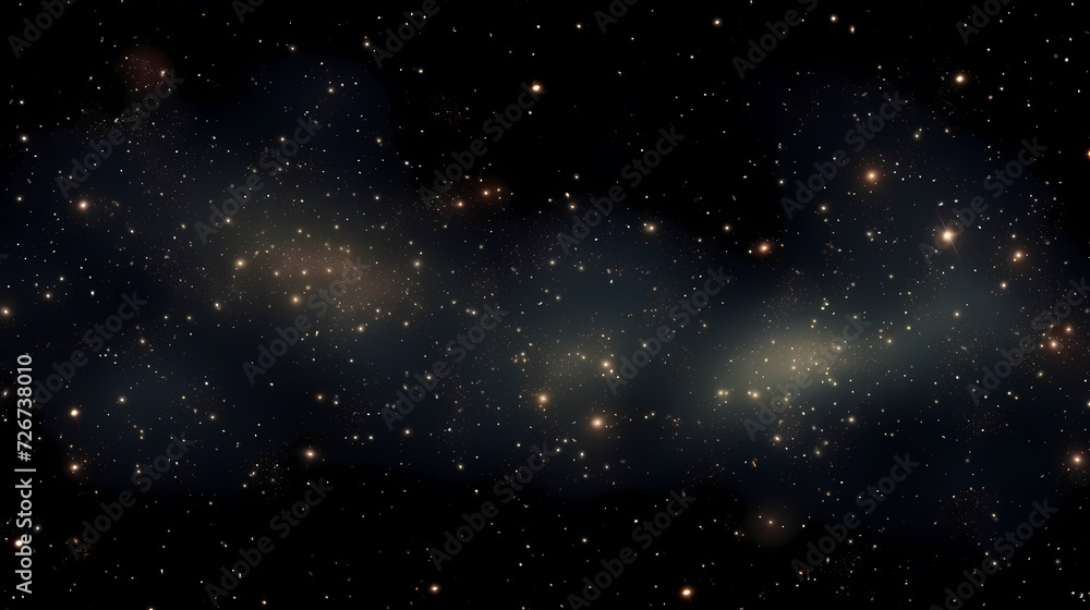 Naklejka premium Mysterious star themed gradient background with countless twinkling stars