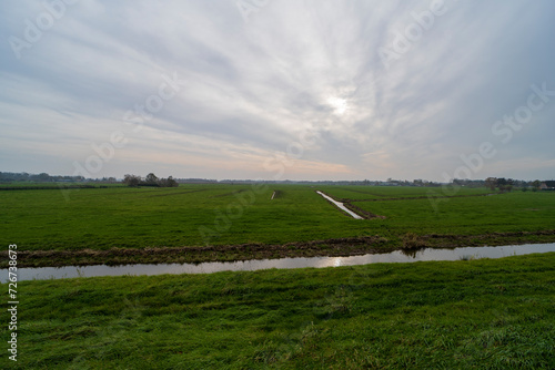 Rural landscape north of Vinkeveen during the fall, the Netherlands