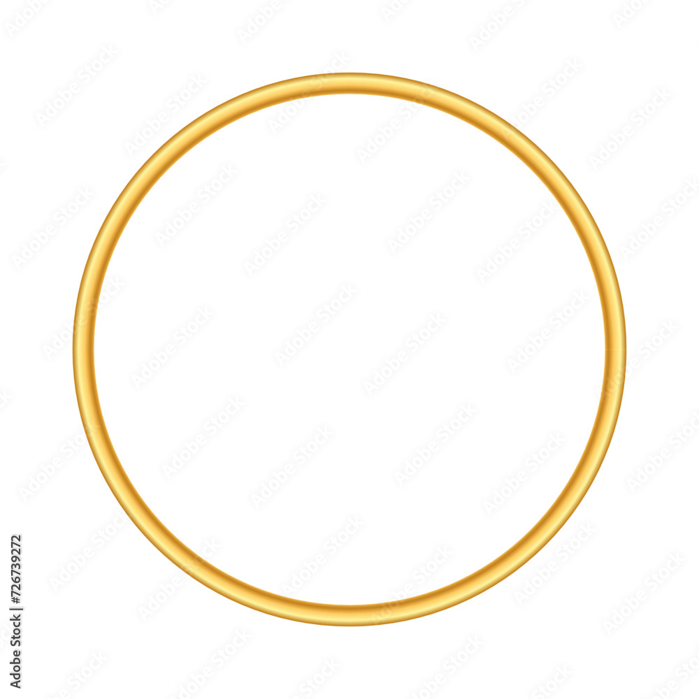 Gold thin round frame. Golden luxury circle logo. Gold thin round frame. Golden luxury circle logo.