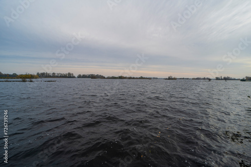 The Vinkeveense Plassen lake during the fall, the Netherlands
